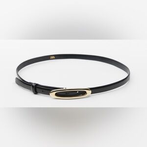 Zara Black Gold Thin Belt